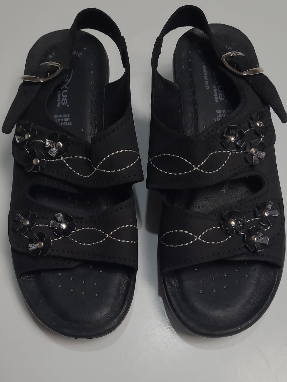Flexus by Spring Step Ceri Slingback Wedge Leather Sandal - Size 7 (EU-37)